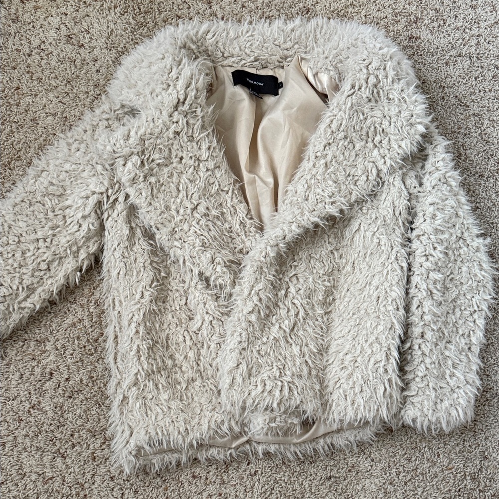 Vero Moda Cream Teddy Jacket